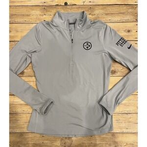 Pittsburgh Steelers Nike Women's Element 1/4 Zip Grey Top Medium EUC